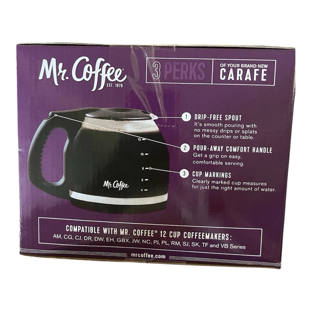 Mr. Coffee Glass Replacement Carafe Pot Sunbeam Products 12 Cup Coffee Makers